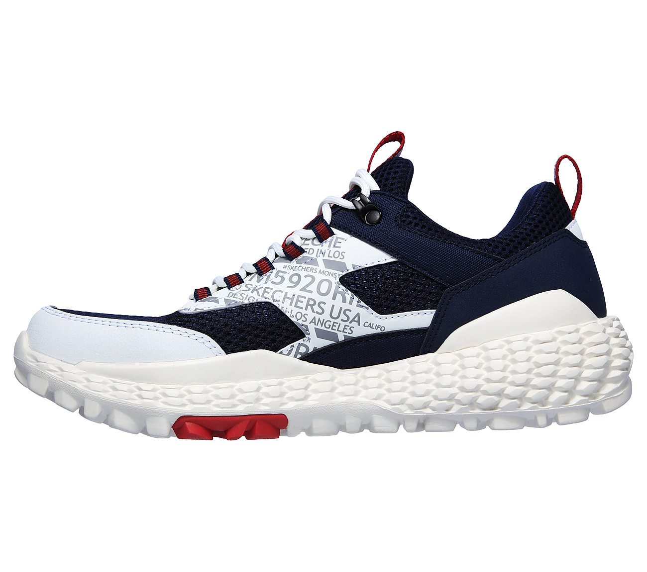 SKECHERS MONSTER - MASHTON, WHITE/NAVY Footwear Left View