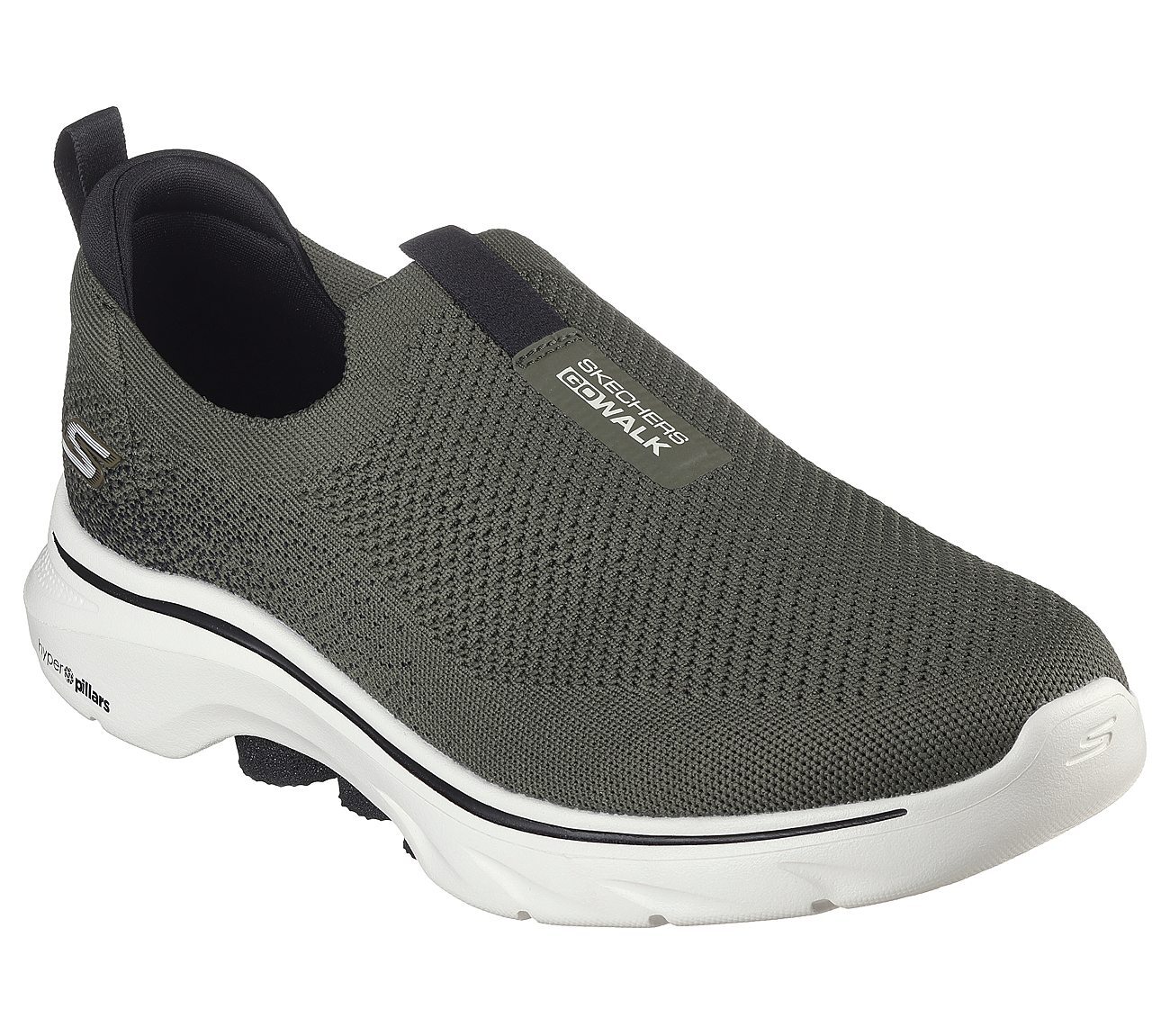 GO WALK 7, OLIVE/BLACK Footwear Left View