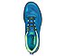 GO RUN RAZOR TRL - 2, BLUE/GREEN Footwear Top View