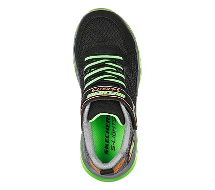 S LIGHTS-MEGA-SURGE, BLACK/LIME Footwear Top View