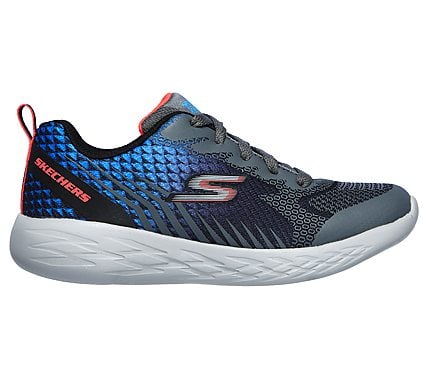 GO RUN 600 - HENDOX, BLACK/CHARCOAL/BLUE Footwear Right View