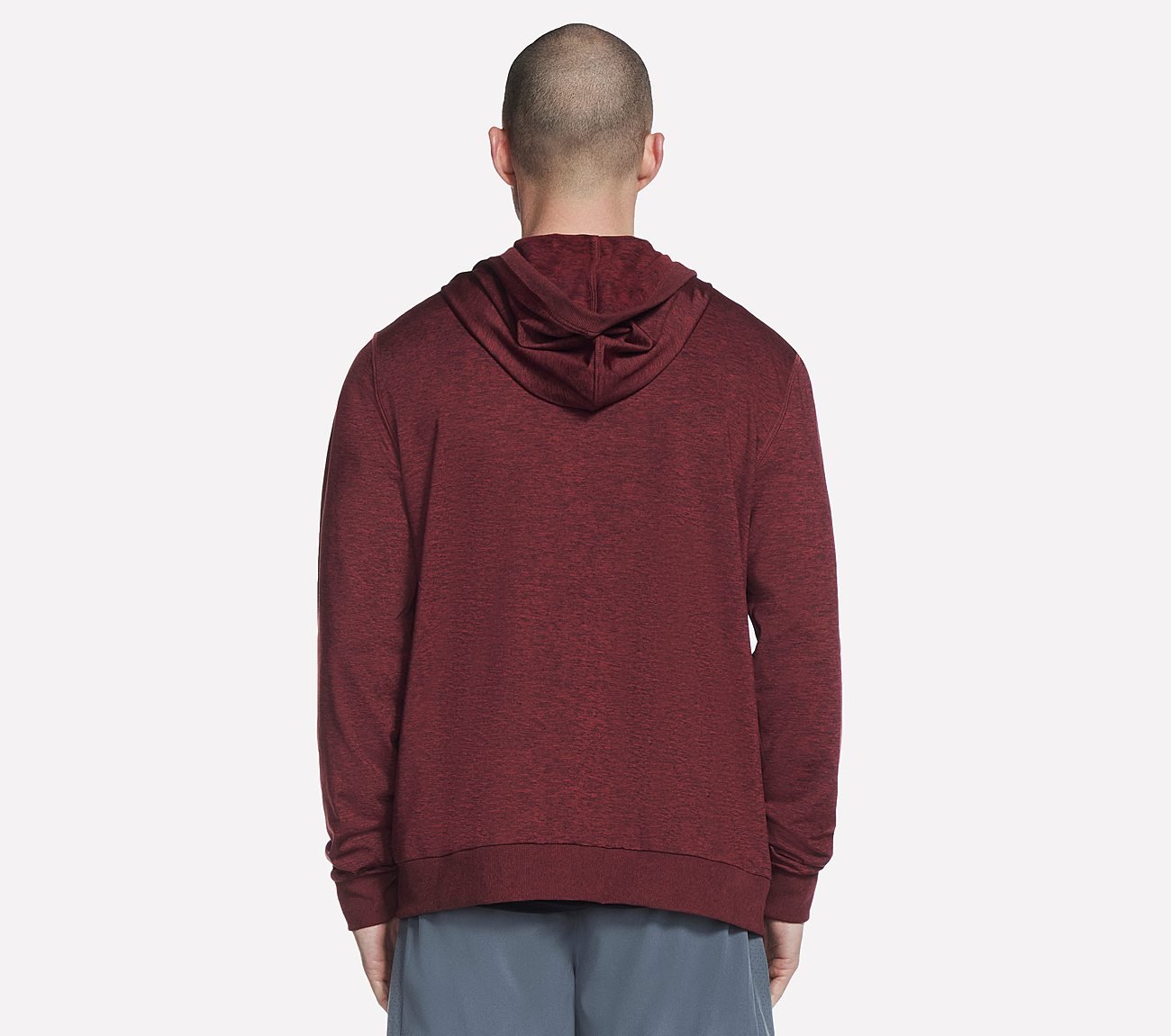 SKECH KNITS ULTRA GO FULL ZIP, RED Apparels Top View