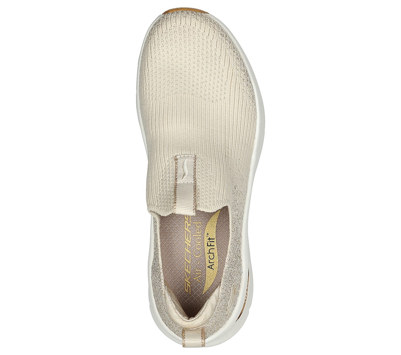 ARCH FIT D'LUX, NATURAL/GOLD Footwear Top View