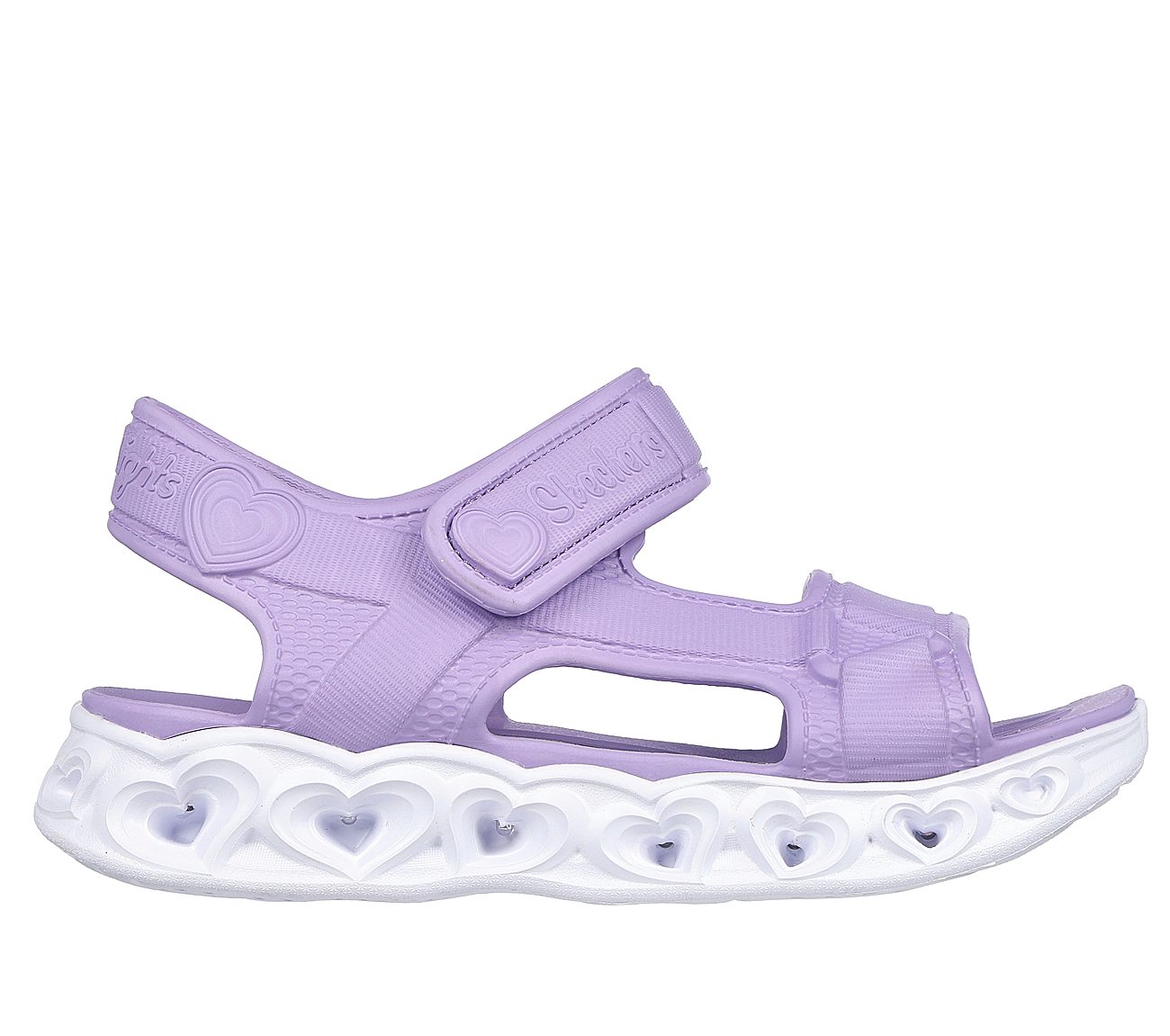 HEART LIGHTS SANDALS - ALWAYS, LAVENDER Footwear Lateral View