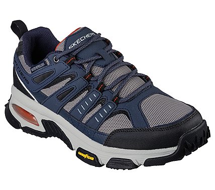 SKECH-AIR ENVOY, NAVY/GREY Footwear Lateral View