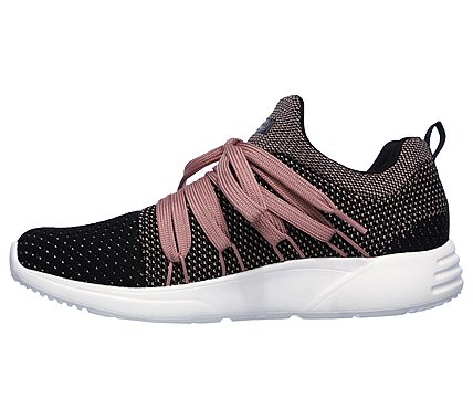 BOBS SPARROW - SNEAKER CLUB, BLACK/PINK Footwear Left View