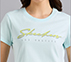 SKECHERS HAND PAINTED TEE, GRAY/AQUA/PINK Apparel Right View