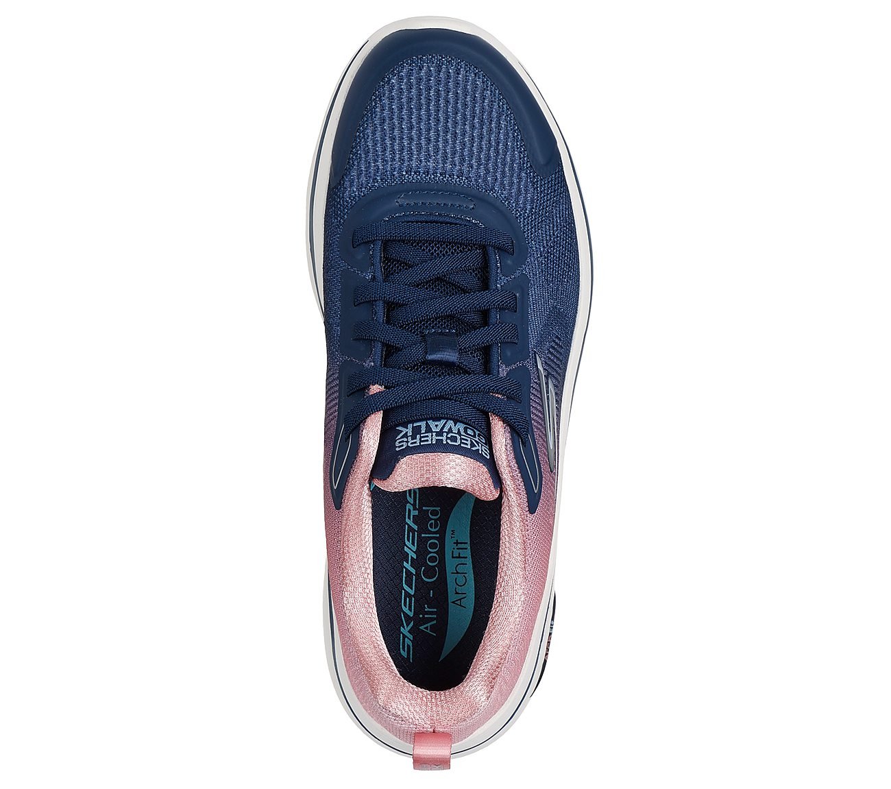 GO WALK ARCH FIT 2.0 - MEREDI, NAVY/PINK Footwear Top View