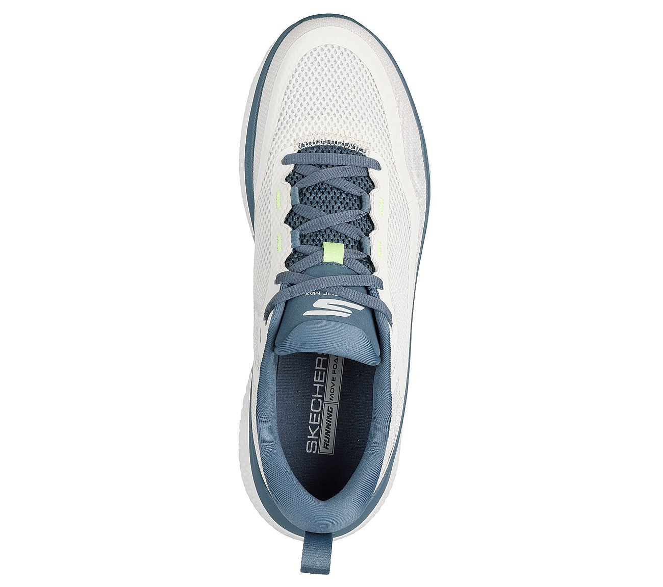 GO RUN SUPERSONIC MAX, NATURAL/BLUE Footwear Top View