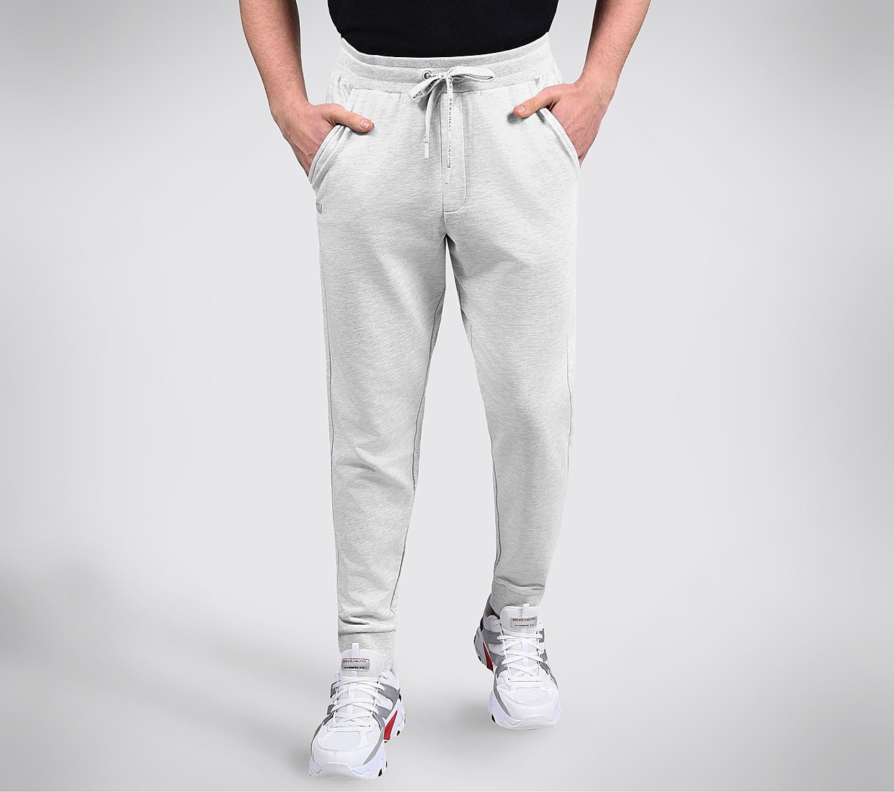 EARTH PEACE JOGGERS, OFFWHITE  MELANGE Apparel Lateral View