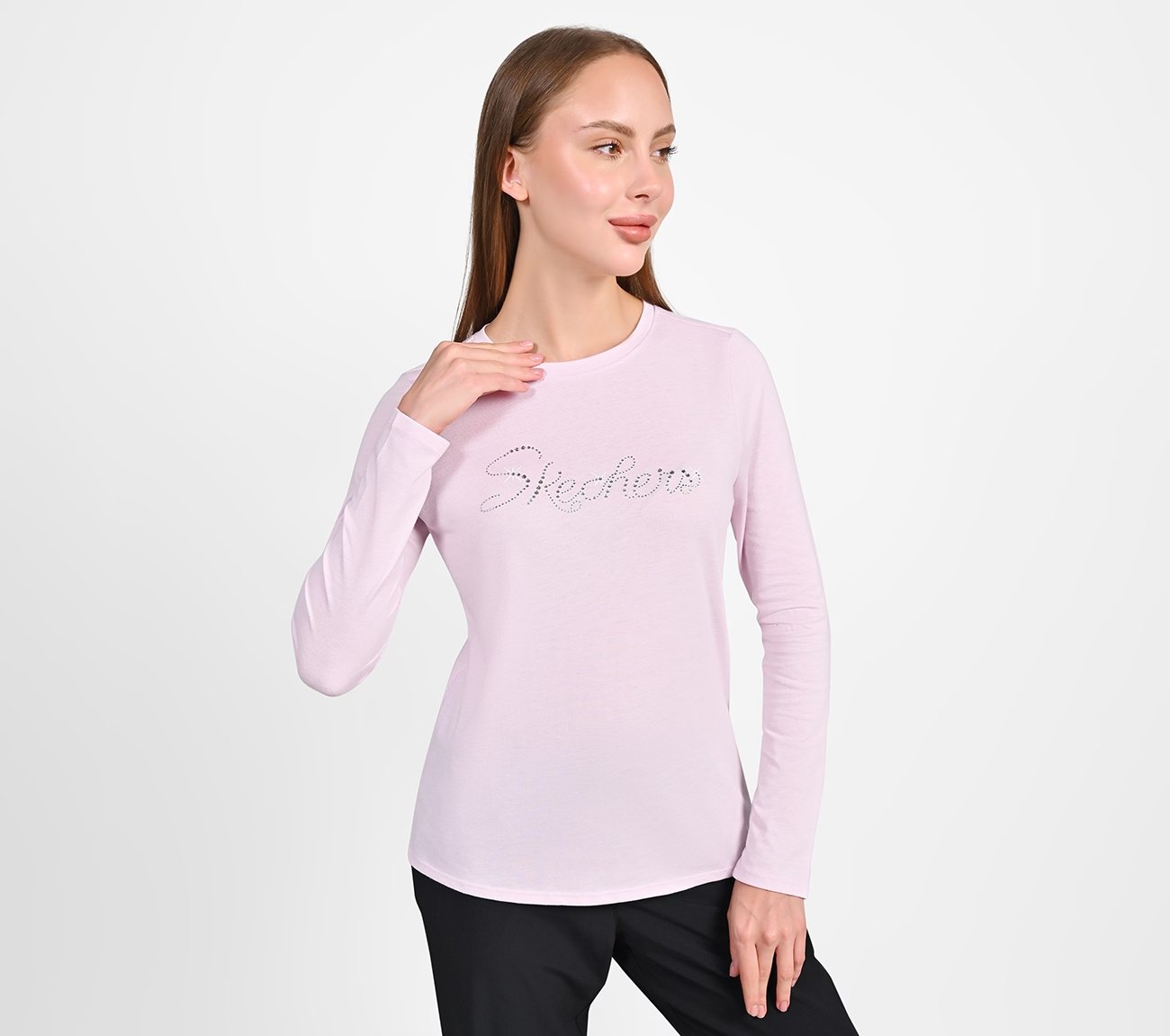 RHINESTONE QUEEN LS TEE, LAVENDER/PINK Apparel Right View
