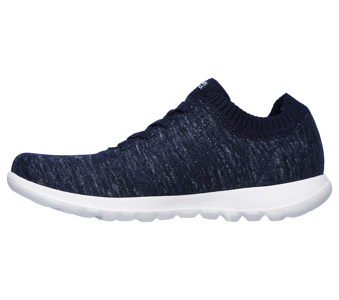 GO WALK LITE - FLORET, NAVY/WHITE Footwear Left View