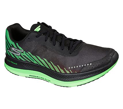 GO RUN RAZOR EXCESS, BLACK/LIME Footwear Lateral View