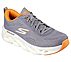 GO RUN SWIRL TECH, CHARCOAL/ORANGE Footwear Right View