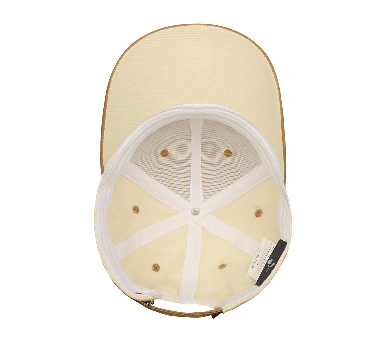 PEACHED BASEBALL HAT , OFF WHITE/BROWN Accessories Right View