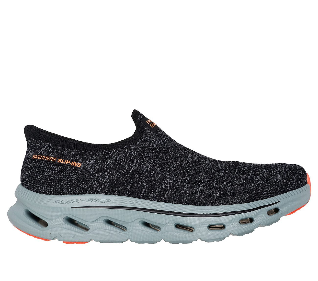 GO WALK GLIDE-STEP 2.0 - CALE, BLACK/GREY Footwear Lateral View