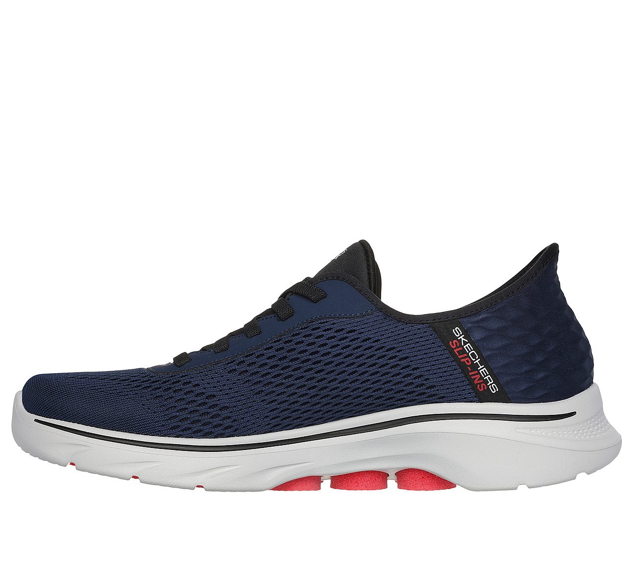 GO WALK 7 - FREE HAND 2, NAVY/RED Footwear Left View