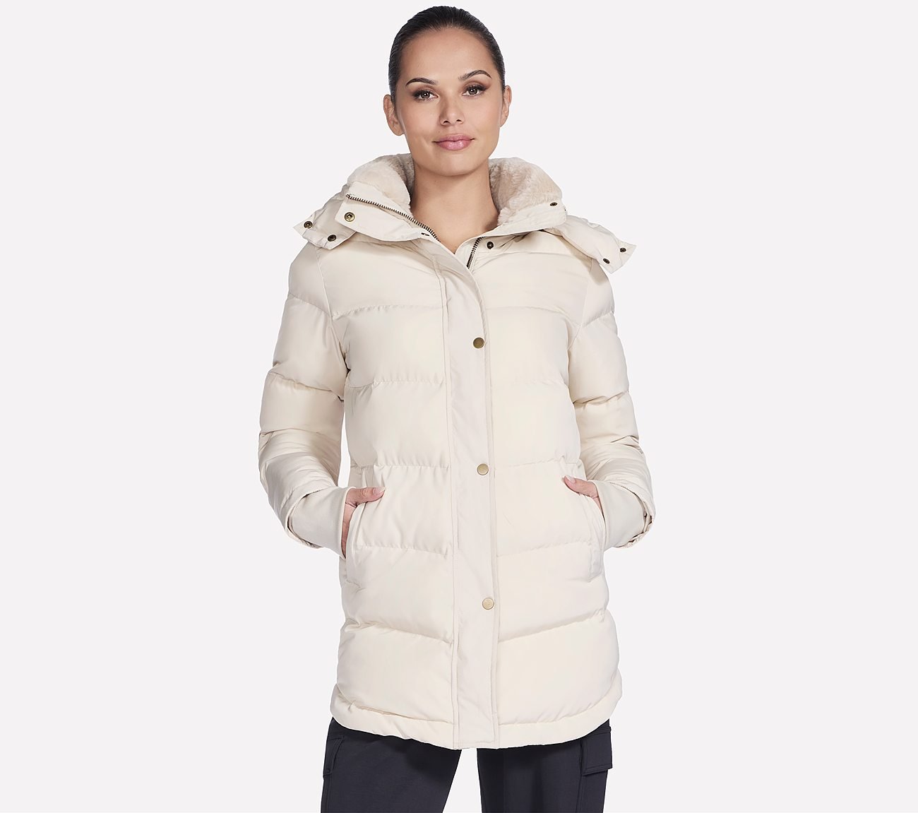 ON-THE-GO LUXE PARKA, NATURAL/TAN