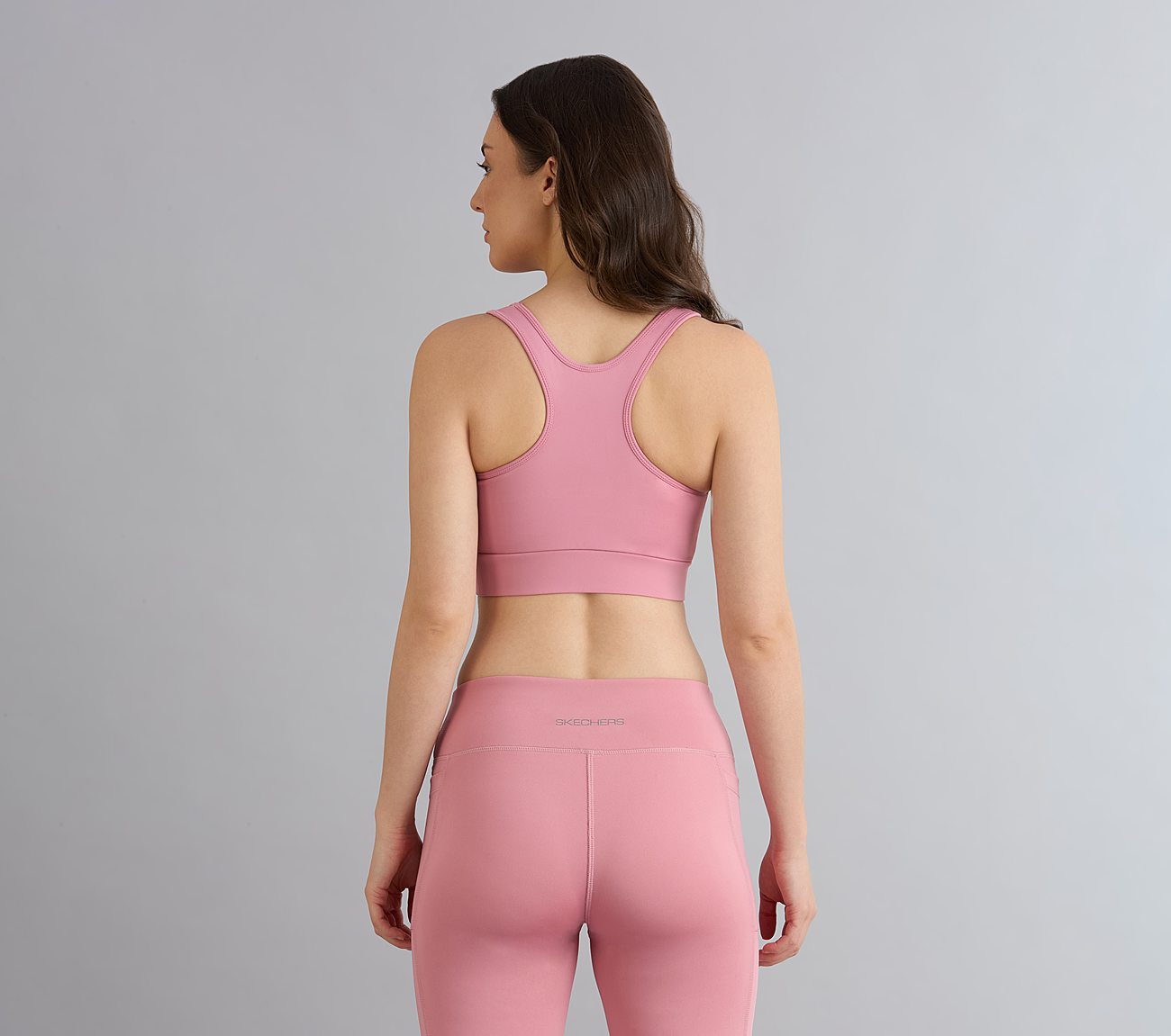 BRANDED RACERBACK BRA, PURPLE/YELL Apparel Left View