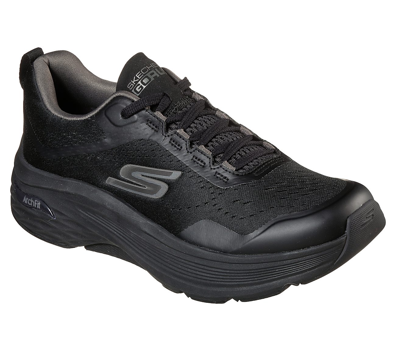 MAX CUSHIONING ARCH FIT, BBLACK Footwear Lateral View