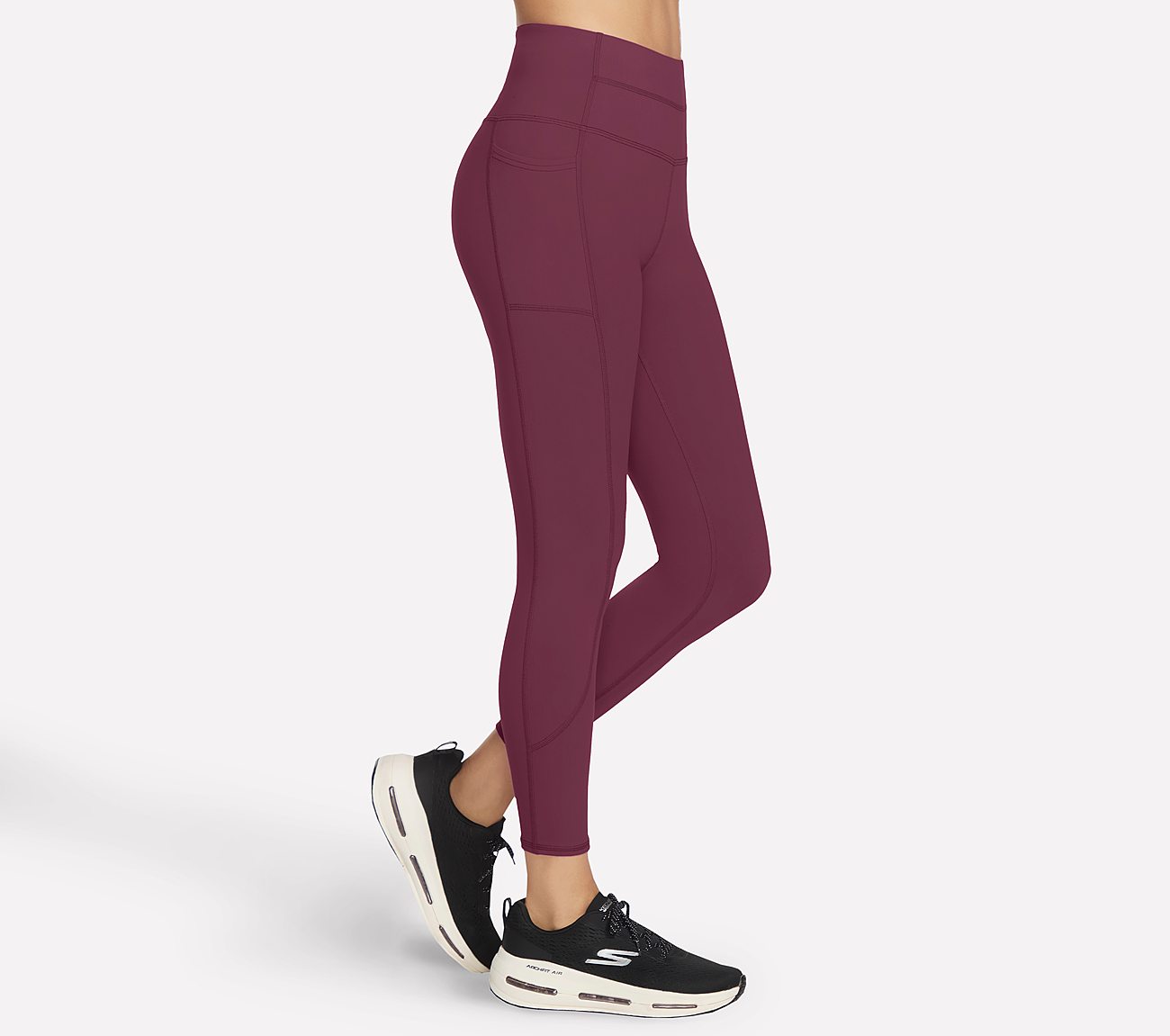 GOWALK HW 7/8 LEGGING II, BURGUNDY/PINK Apparel Bottom View