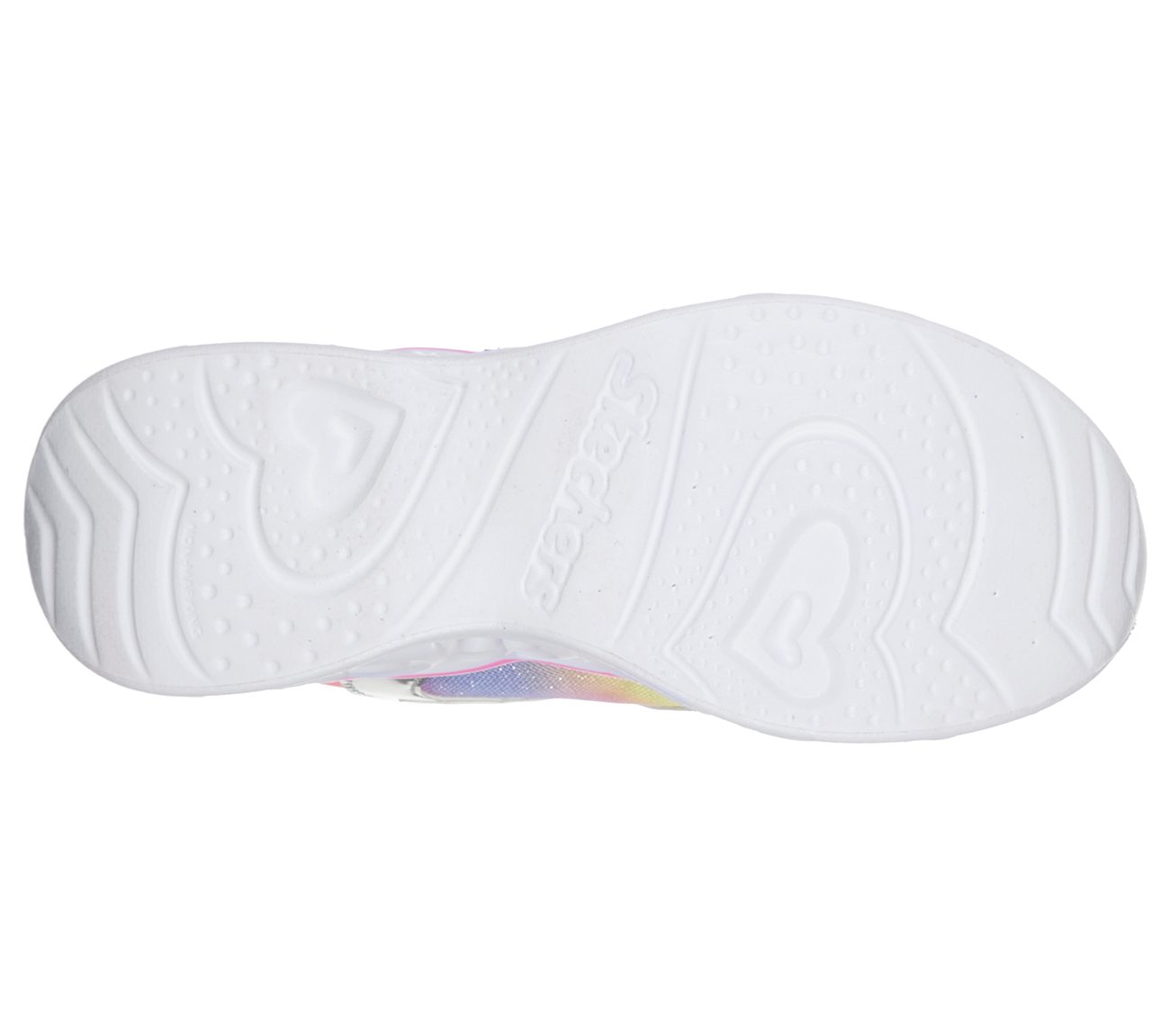 HEART LIGHTS - RAINBOW LUX, SILVER/MULTI Footwear Bottom View