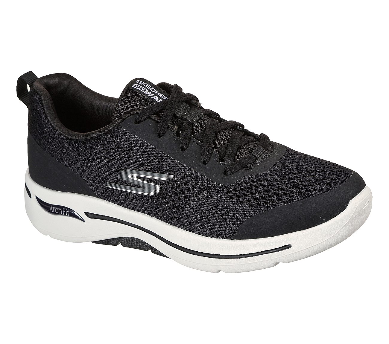 GO WALK ARCH FIT-MOTION BREEZ, BLACK/WHITE Footwear Right View