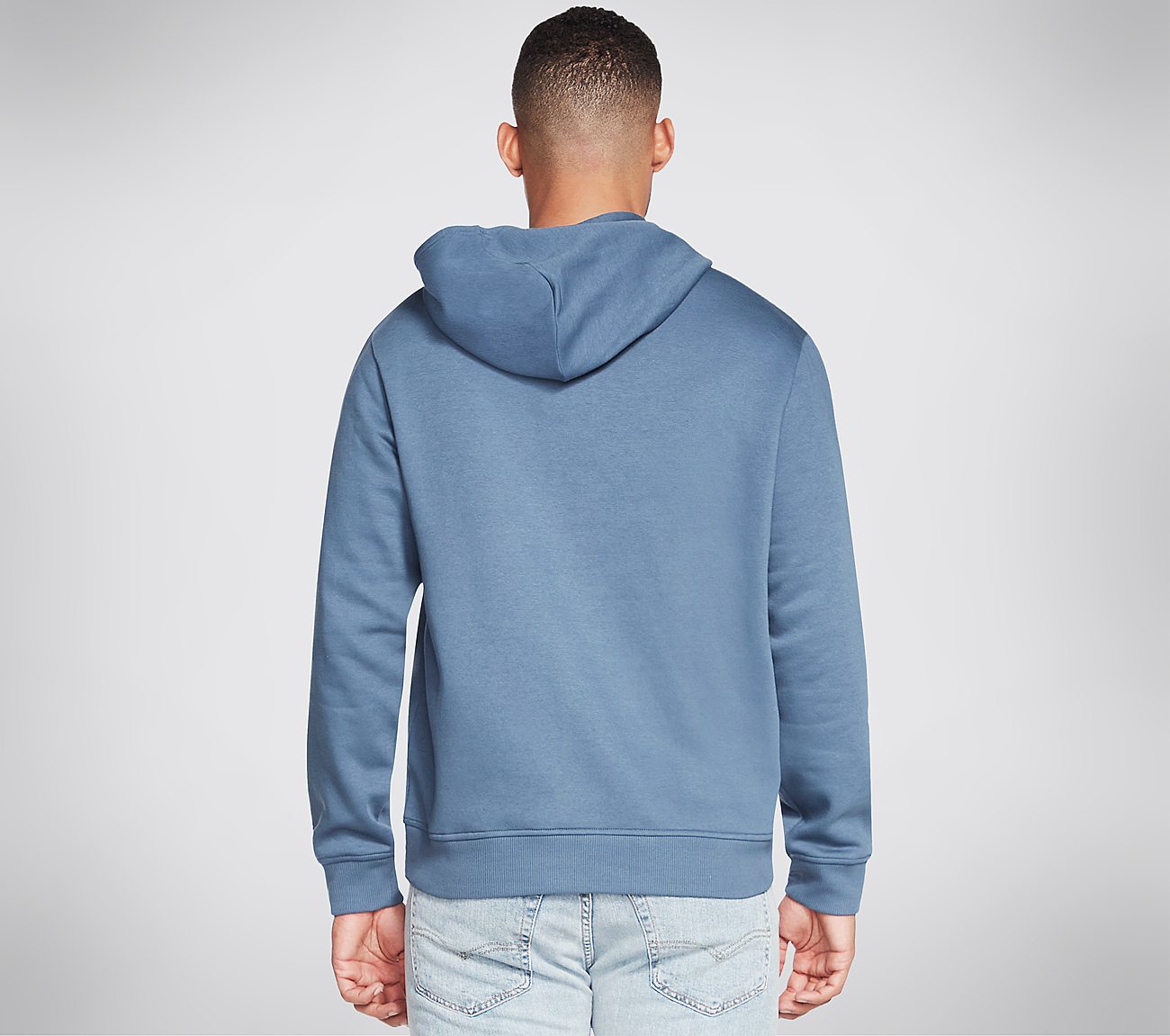 SKECHERS HERITAGE GRID PULLOV, DARK DENIM Apparels Top View