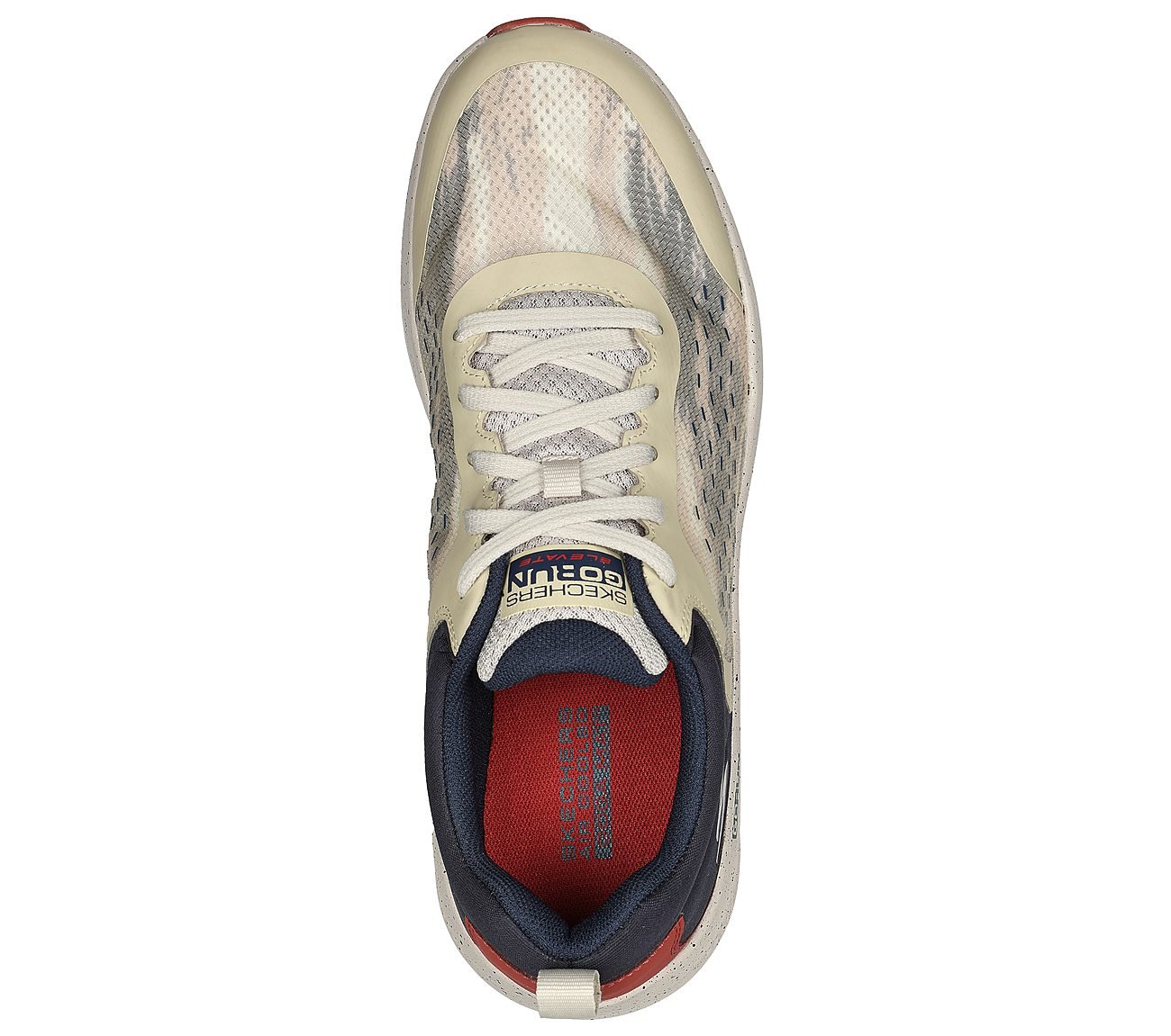GO RUN ELEVATE, NATURAL Footwear Top View
