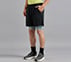 SPACE PRINT LAYER PICKLEBALL SHORTS, BLACK Apparels Top View