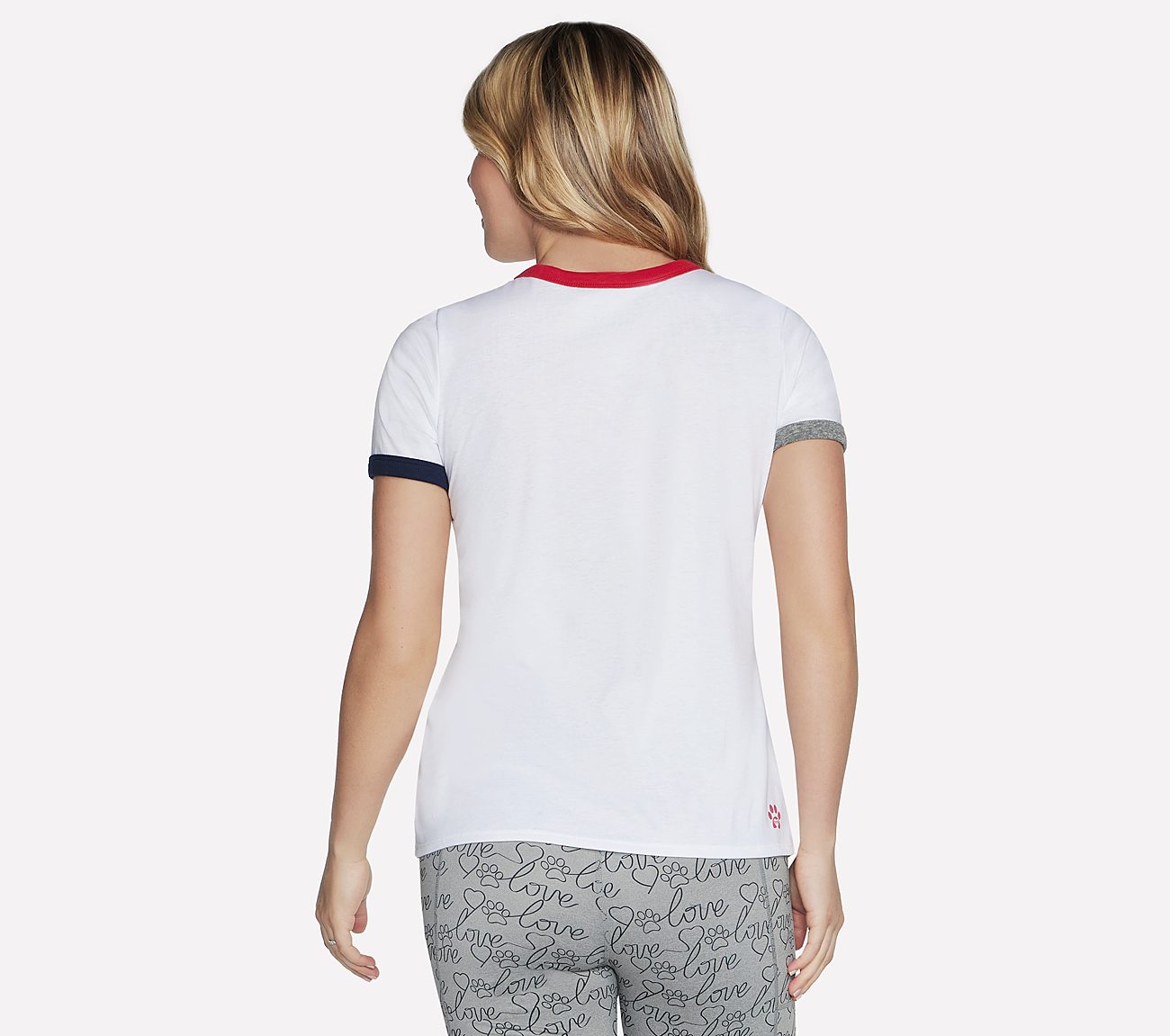 HOT DAWG RINGER T-SHIRT, WWWHITE Apparel Top View