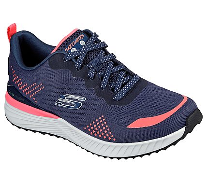 TR ULTRA-HAPPY TRAILS, NAVY/PINK Footwear Lateral View