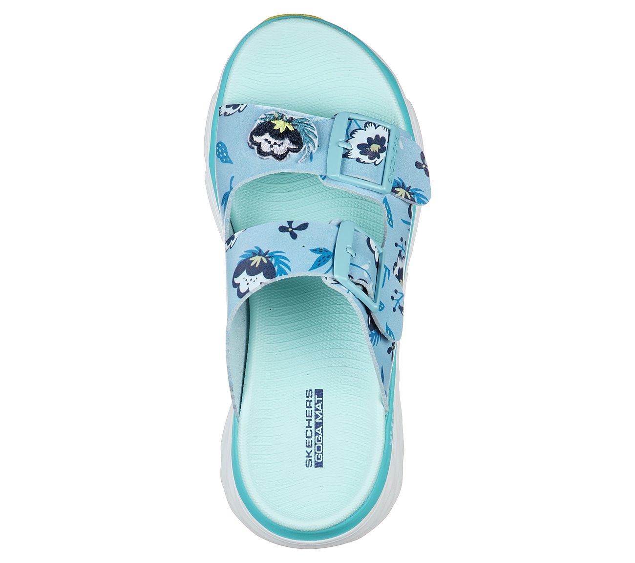 MAX CUSHIONING SANDAL - WILD, AQUA/MULTI Footwear Top View