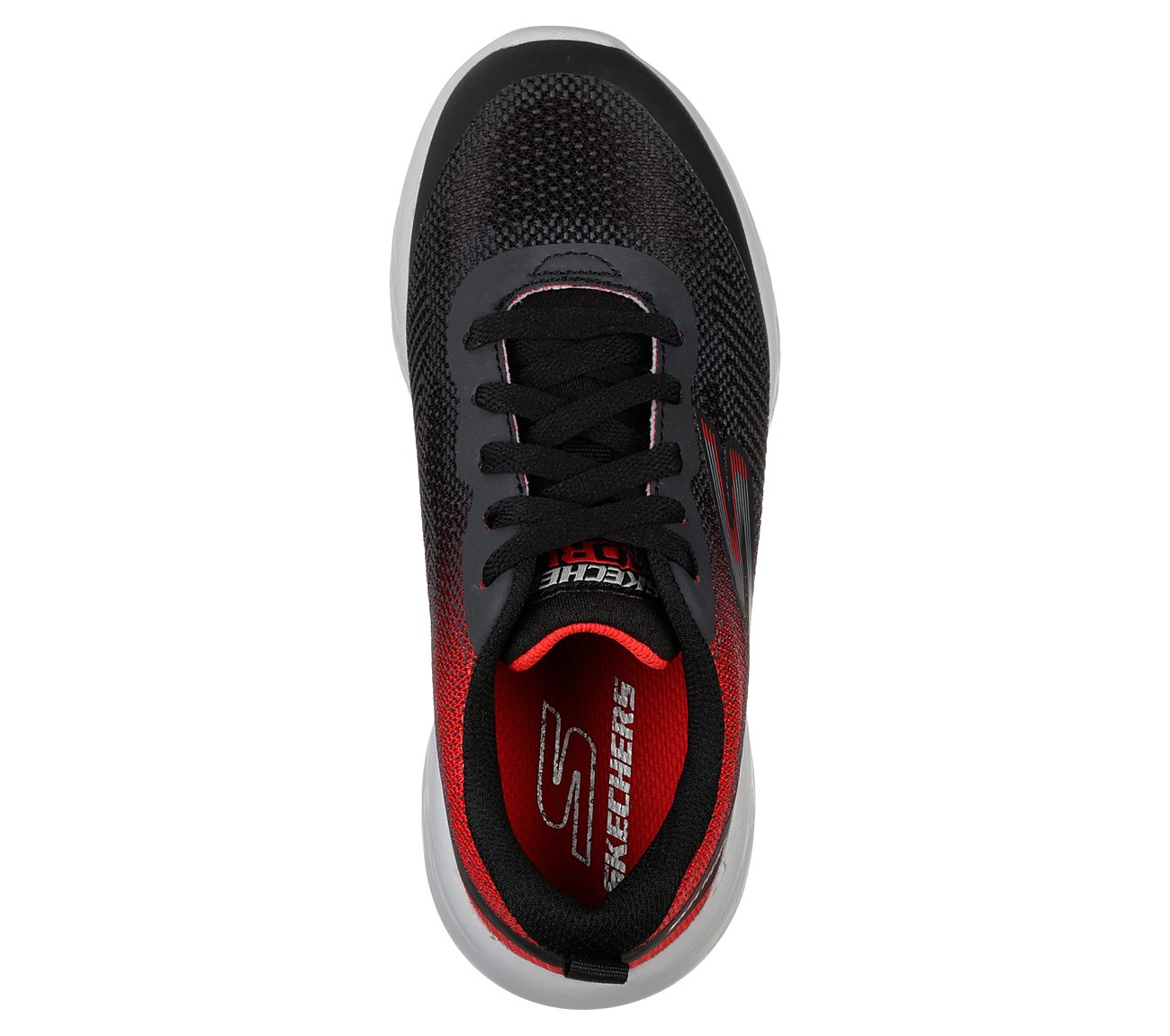 GO RUN 600 - HADDOX, BLACK/RED Footwear Top View