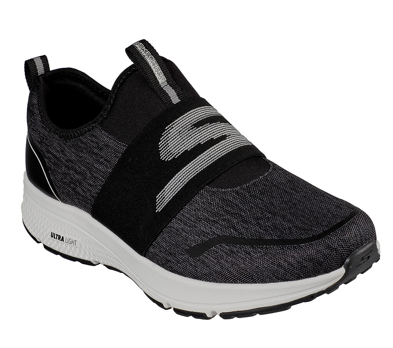GO RUN CONSISTENT - AMBITION, BLACK/WHITE Footwear Lateral View