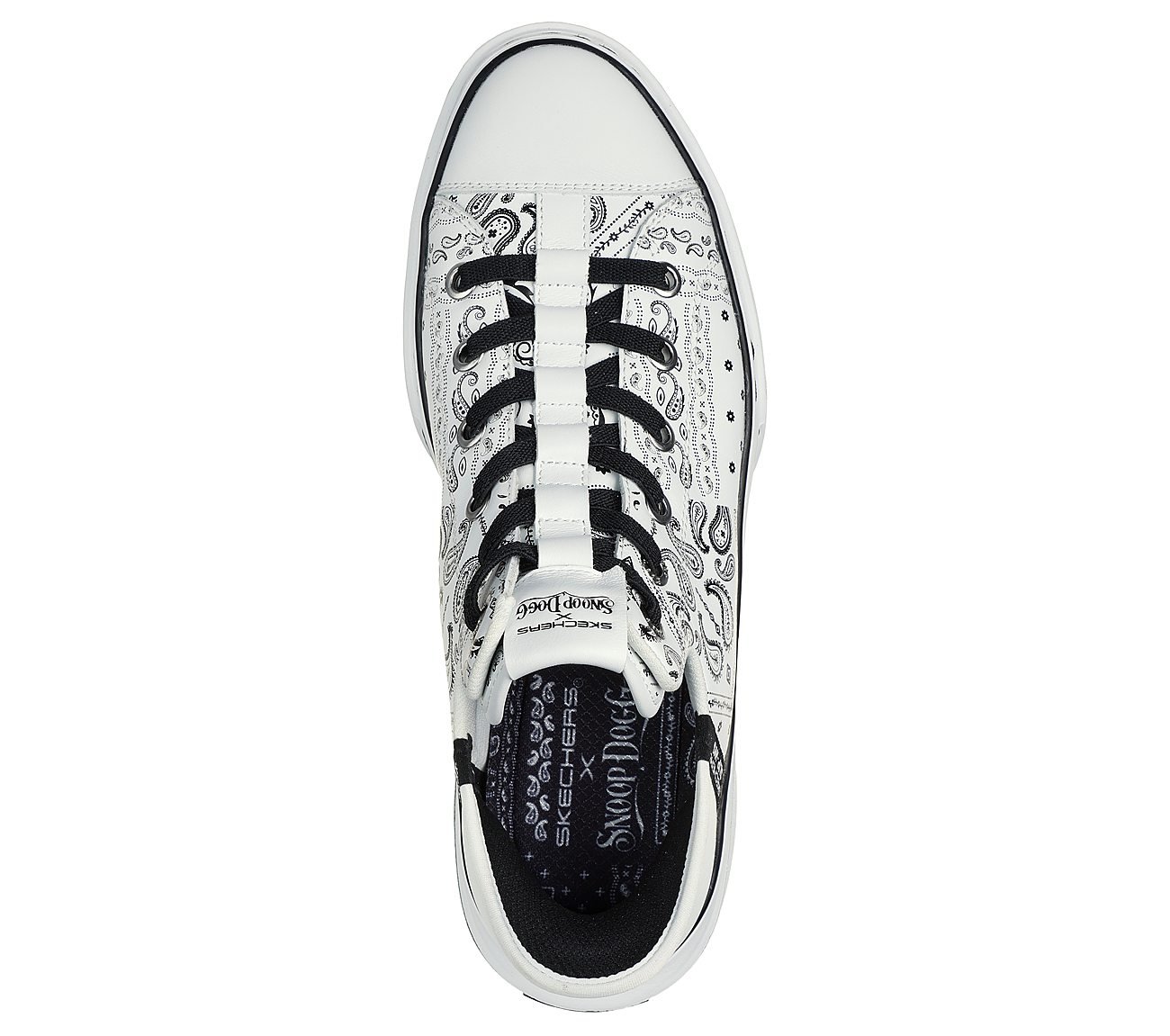 SNOOP ONE-DOUBLE G, WHITE BLACK Footwear Top View
