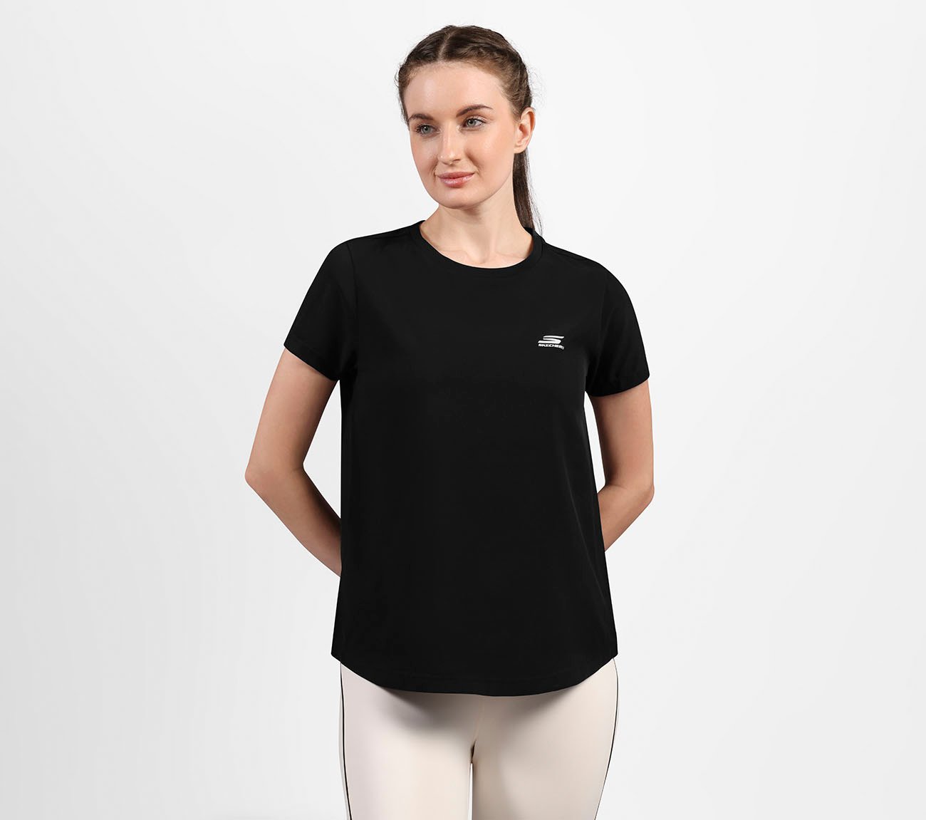 PERFORMANCE BOXY FIT T SHIRT, BLACK Apparels Lateral View