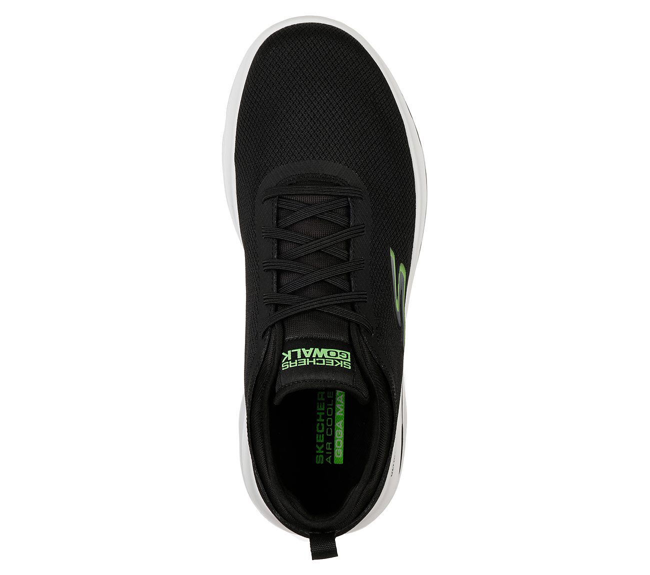 GO WALK EVOLUTION ULTRA-INTER, BLACK/GREEN Footwear Top View