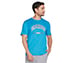 PRESTIGE T-SHIRT, NAVY/LIGHT BLUE Apparel Lateral View