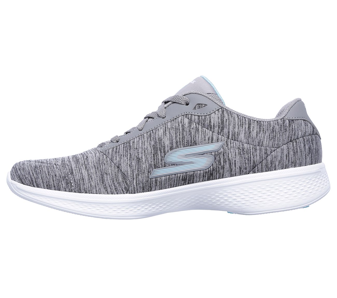 GO WALK 4 - SERENITY, GREY/BLUE Footwear Left View