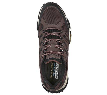 SKECH-AIR ENVOY, BROWN/BLACK Footwear Top View