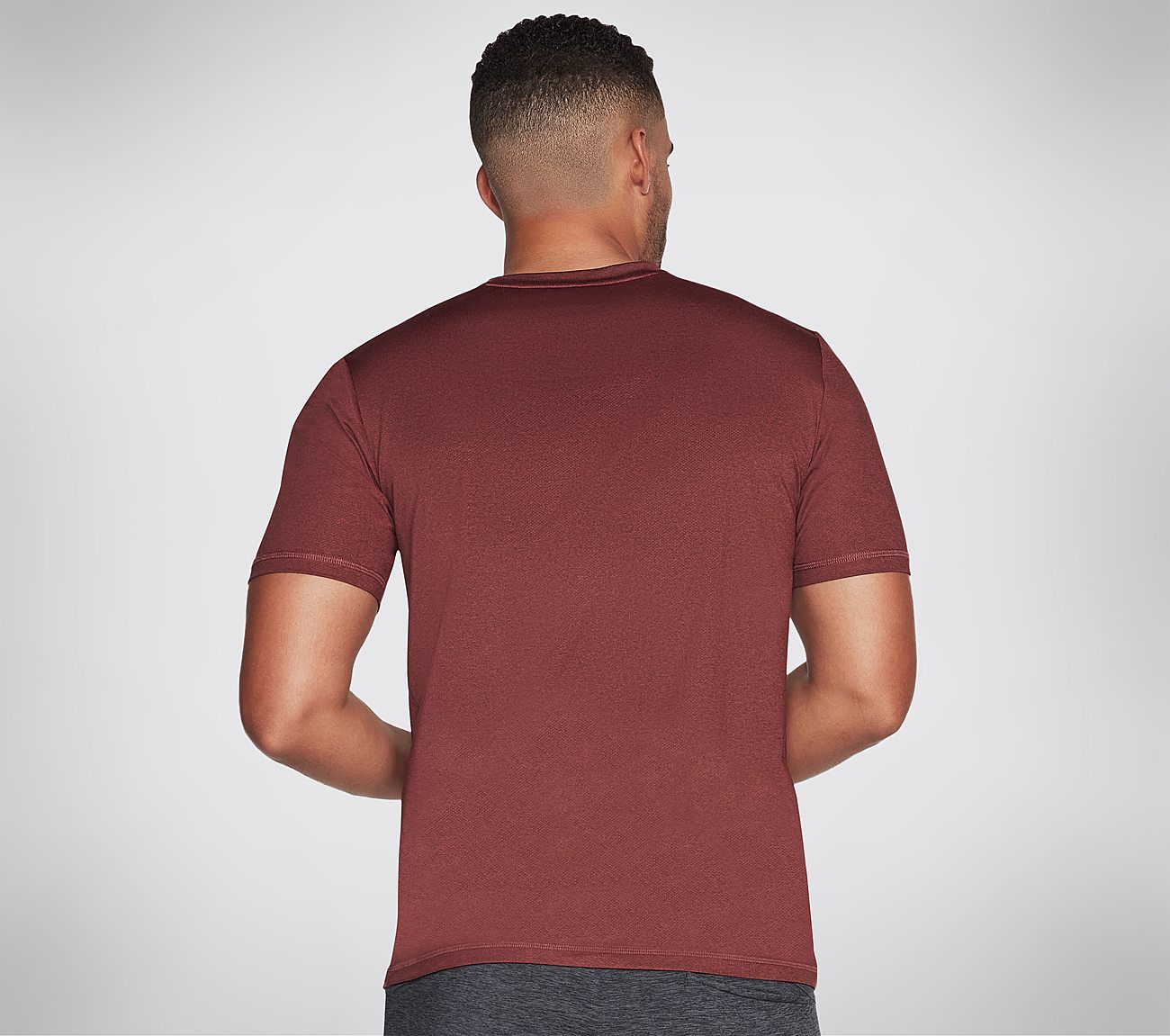 SKECH-AIR TEE, DDARK RED Apparels Top View