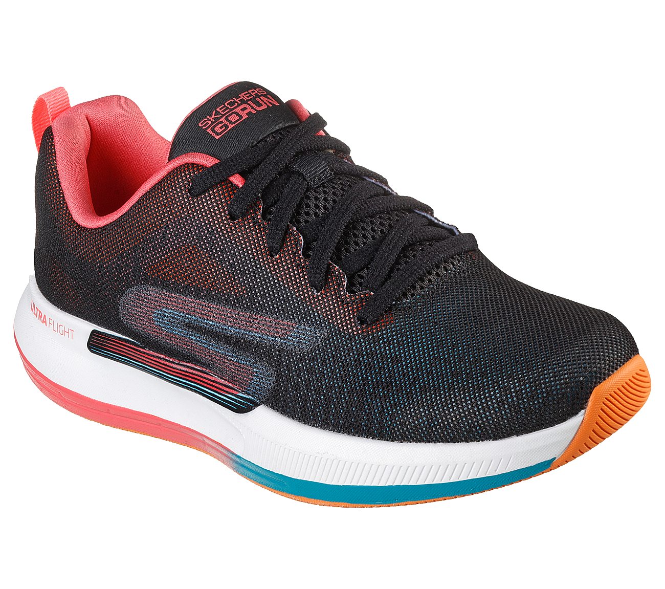 GO RUN PULSE-GET MOVING, BLACK/MULTI Footwear Right View