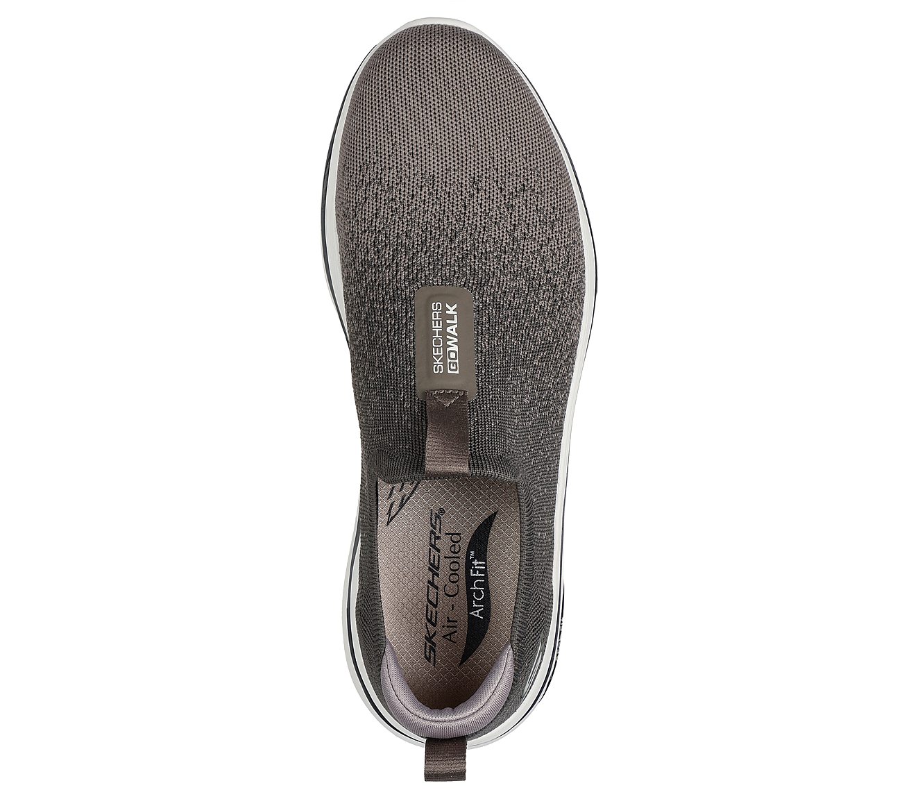 GO WALK ARCH FIT 2.0 - LINEAR, BROWN Footwear Top View