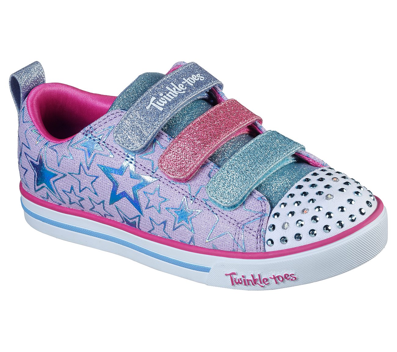 SPARKLE LITE-STARS THE LIMIT, LAVENDER/MULTI Footwear Lateral View