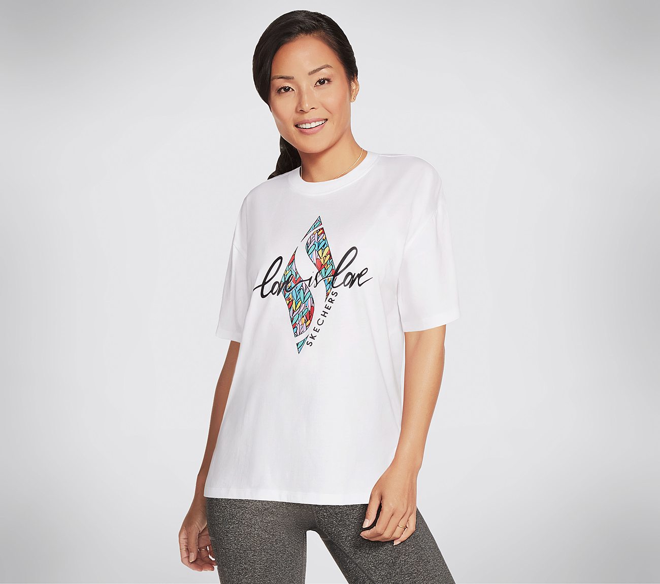 LOVE IS LOVE JGC DIAMOND HEAR, WWWHITE Apparel Lateral View