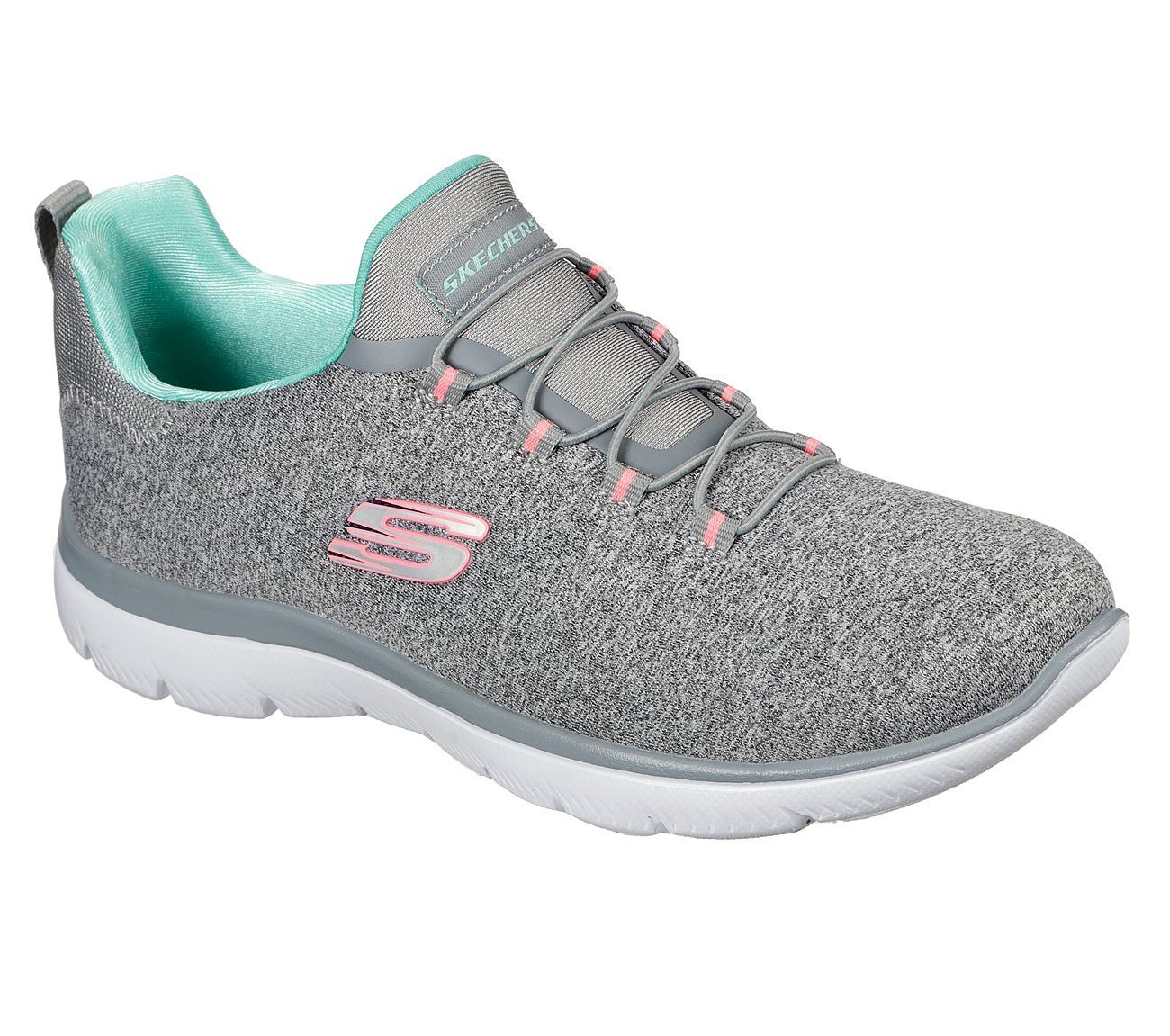 SUMMITS - QUICK GETAWAY, GREY/MINT Footwear Right View