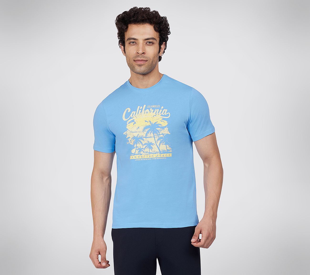 SS CALIFORNIA GRAPHIC T-SHIRT, BLUE Apparel Left View