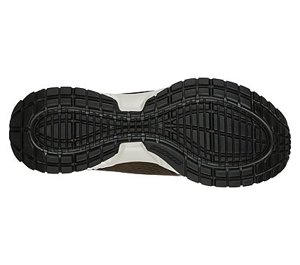 SKECHERS STREET FLEX-ELIMINAT, OLIVE/BLACK Footwear Bottom View
