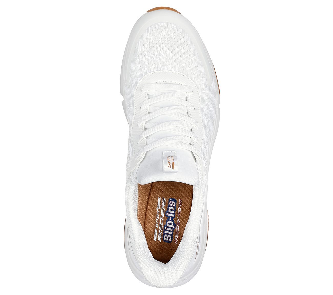 BOBS SPARROW FLEX-STEADY EDGE, WWWHITE Footwear Top View